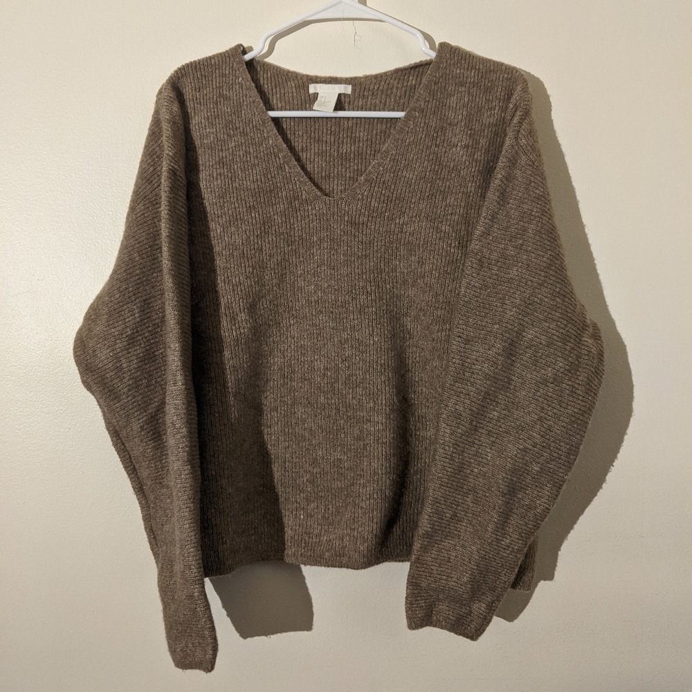 HM Neutral V Neck Sweater